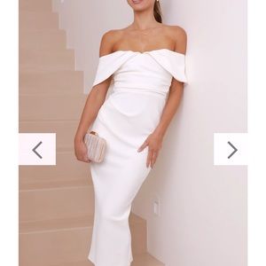 White midi dress